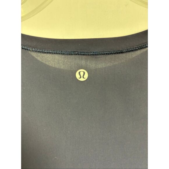 Lululemon Long Sleeve Peplum Mesh Top in Navy Size XL - Picture 5 of 8